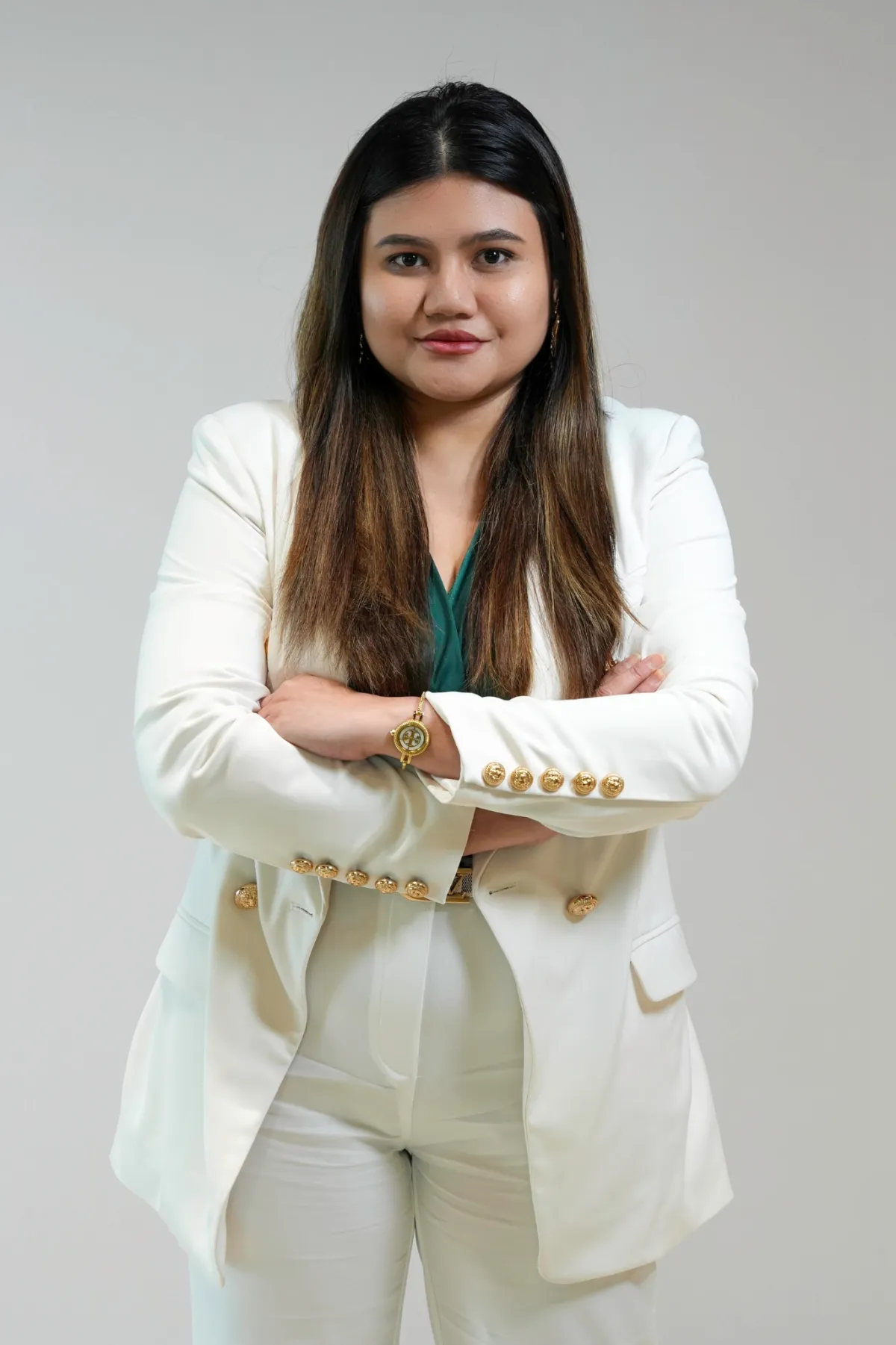 Professional headshot — elegant poise