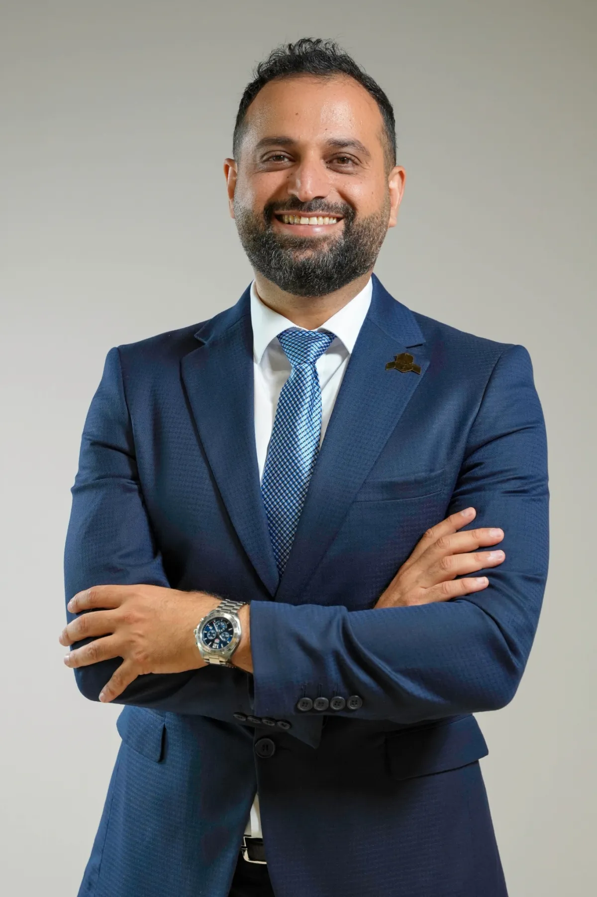 Professional headshot — commanding presence